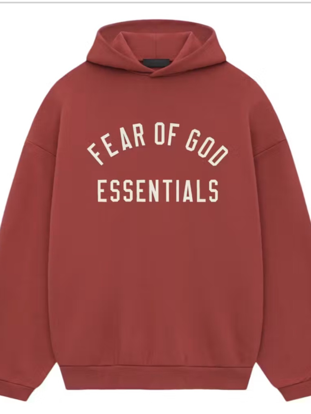 Fear of God Essentials Fleece Hoodie Crimson XS NWOT